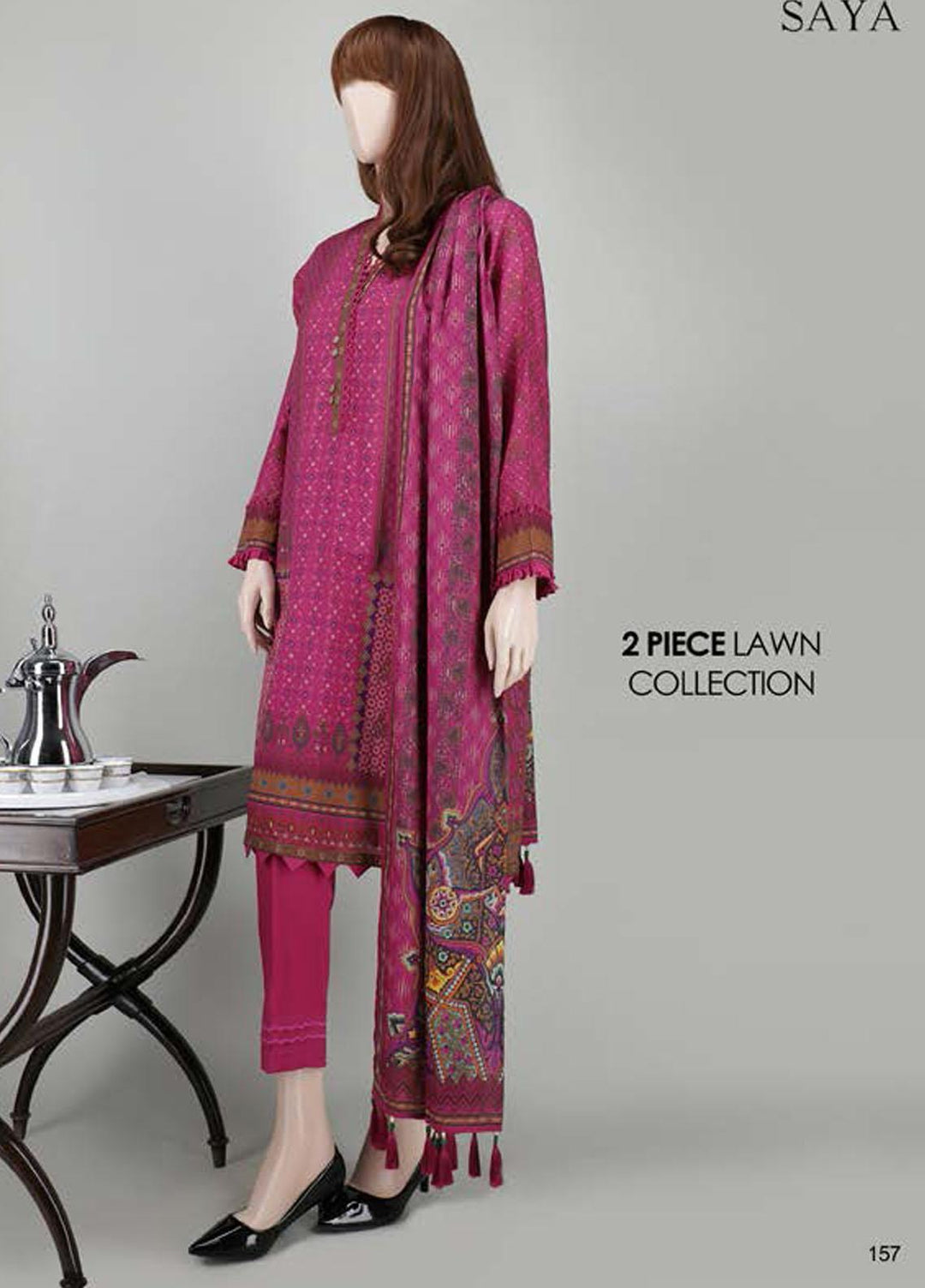 Saya Embroidered Lawn Suits Unstitched 2 Piece SY21SS SHOOTING STAR (UP-2023-15C) - Spring / Summer Collection