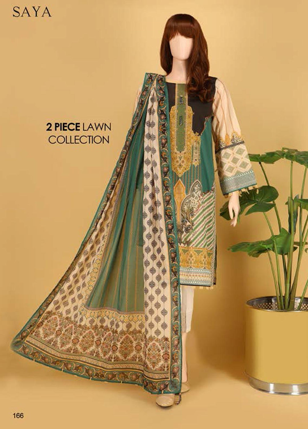 Saya Embroidered Lawn Suits Unstitched 2 Piece SY21SS SPOTLIGHT (UT-2023-18C) - Spring / Summer Collection