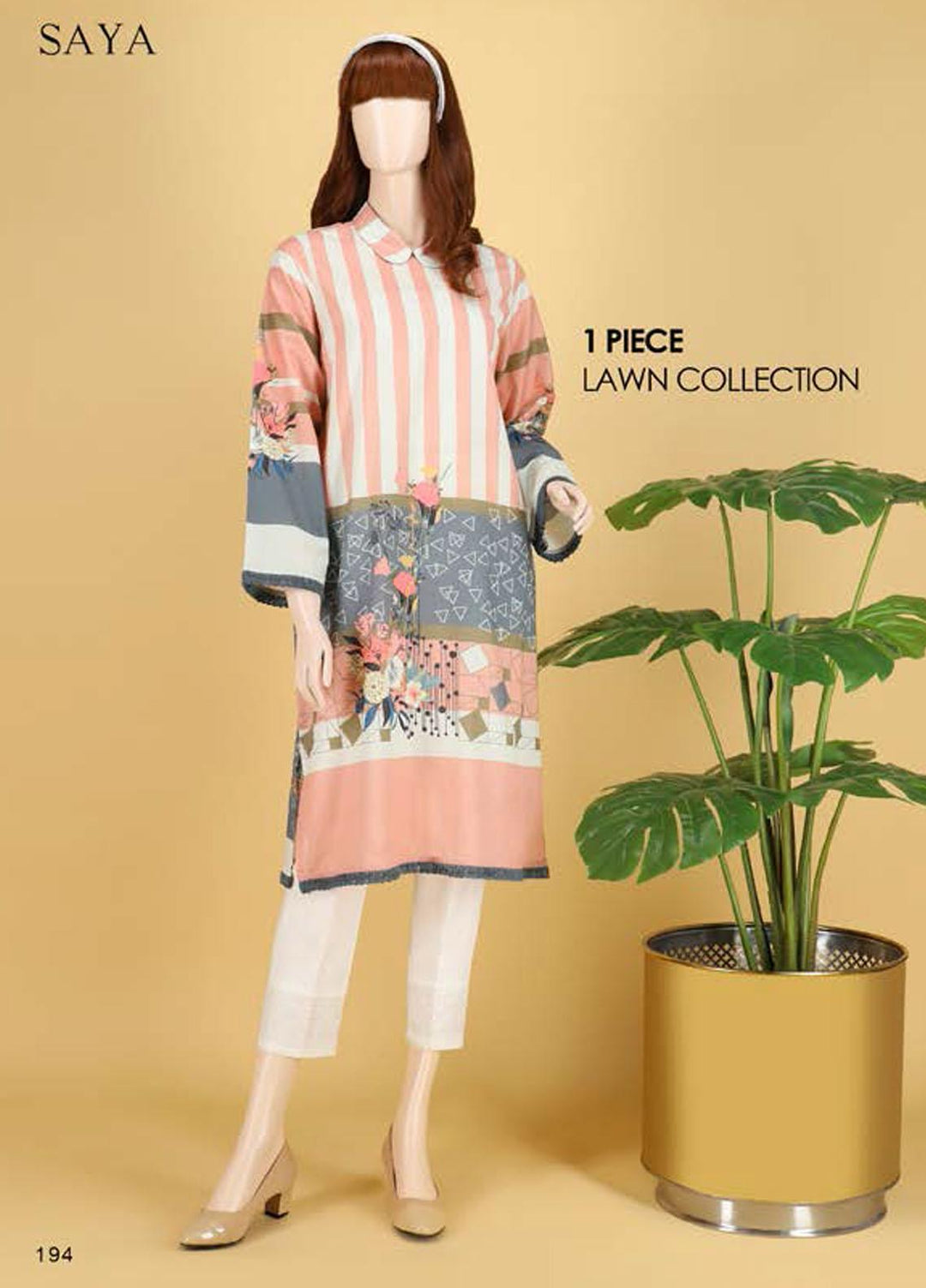 Saya Embroidered Lawn Unstitched Kurties SY21SS SWANLEY SALVIA (UP-2103-06A) - Spring / Summer Collection