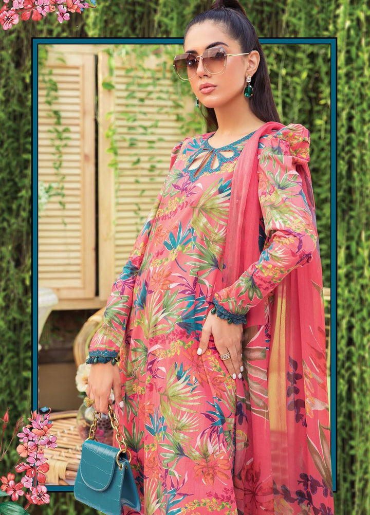 Secret Garden By Maria B Printed Lawn Suits Unstitched 3 Piece MB22SG MPT-1309-A - Spring / Summer Collection
