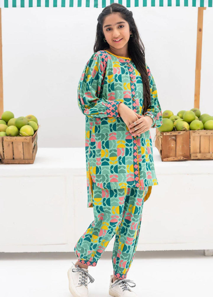 Senorita Cotton Casual 2 Piece Suit for Girls -  GAC-02381-SGN/MCL