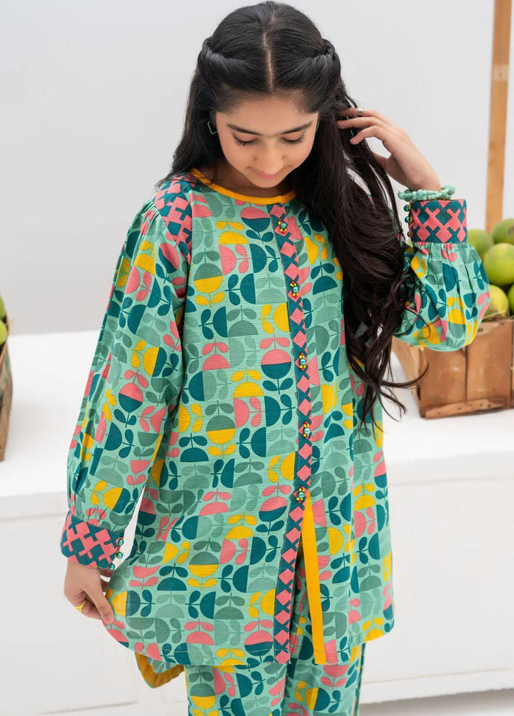 Senorita Cotton Casual 2 Piece Suit for Girls -  GAC-02381-SGN/MCL