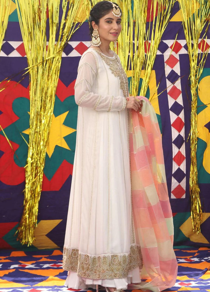 Senorita Chiffon Pret 3 Piece Suit for Women -  LDD-01898-WHT/MCL