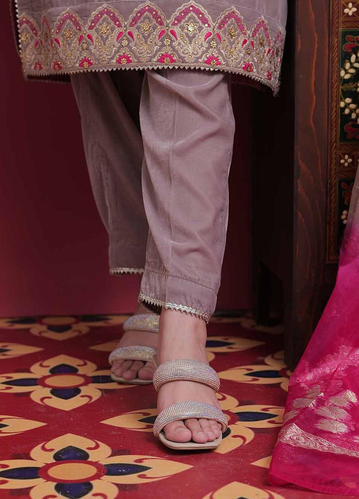 Senorita Velvet Pret 3 Piece Suit for Women -  LDD-02048-BGE/MCL