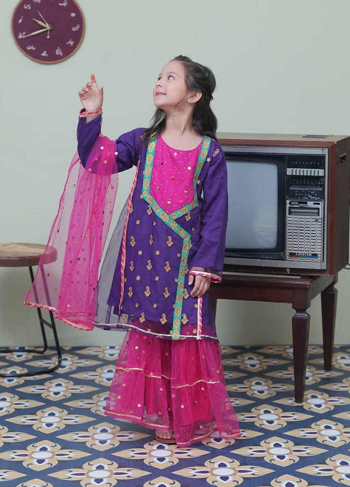 Senorita Banarsi Pret 3 Piece Suit for Kids -  KDD-02050-PRL/SPK