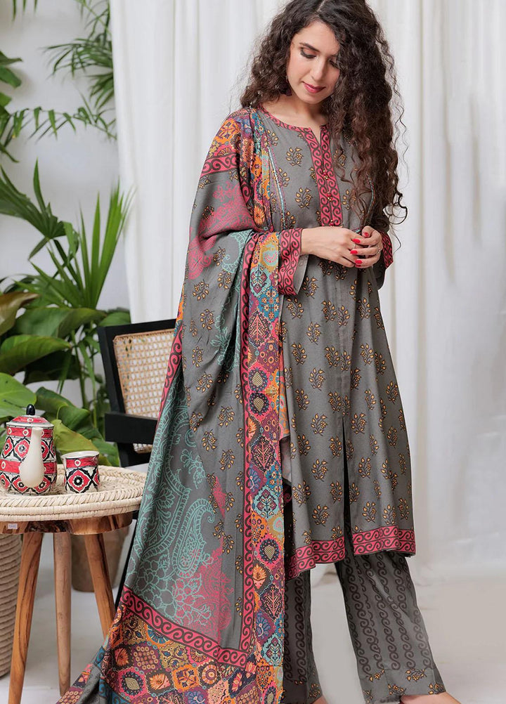 Senorita Viscose Pret 3 Piece Suit for Women -  LAD-02088-GRY/MCL