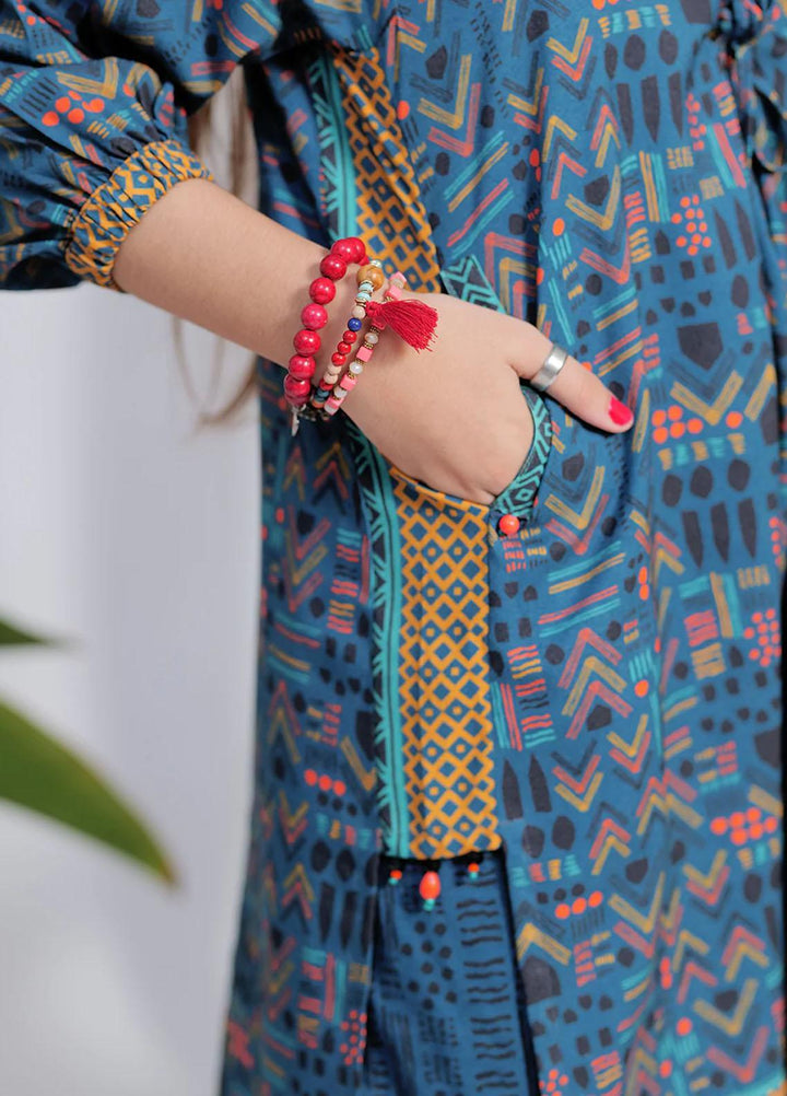 Senorita Viscose Pret 3 Piece Suit for Girls -  GAD-02123-BLU-MCL