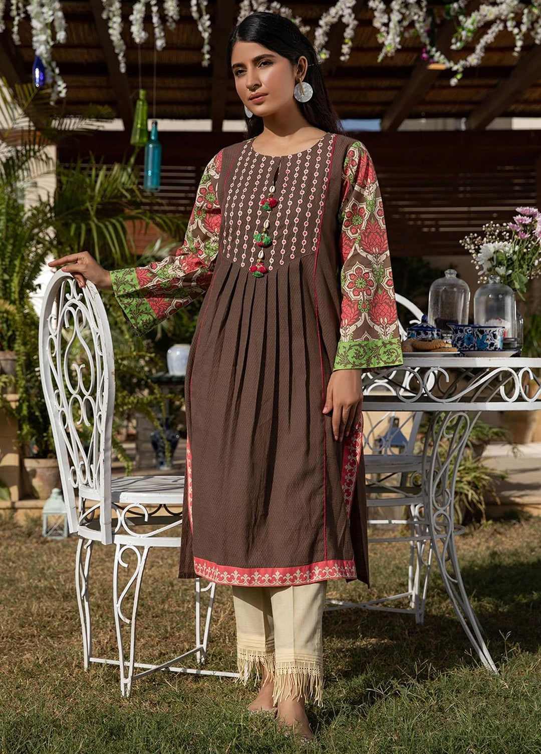 Senorita Pret Casual Cotton Kurti LAA-01732-BRN/MCL