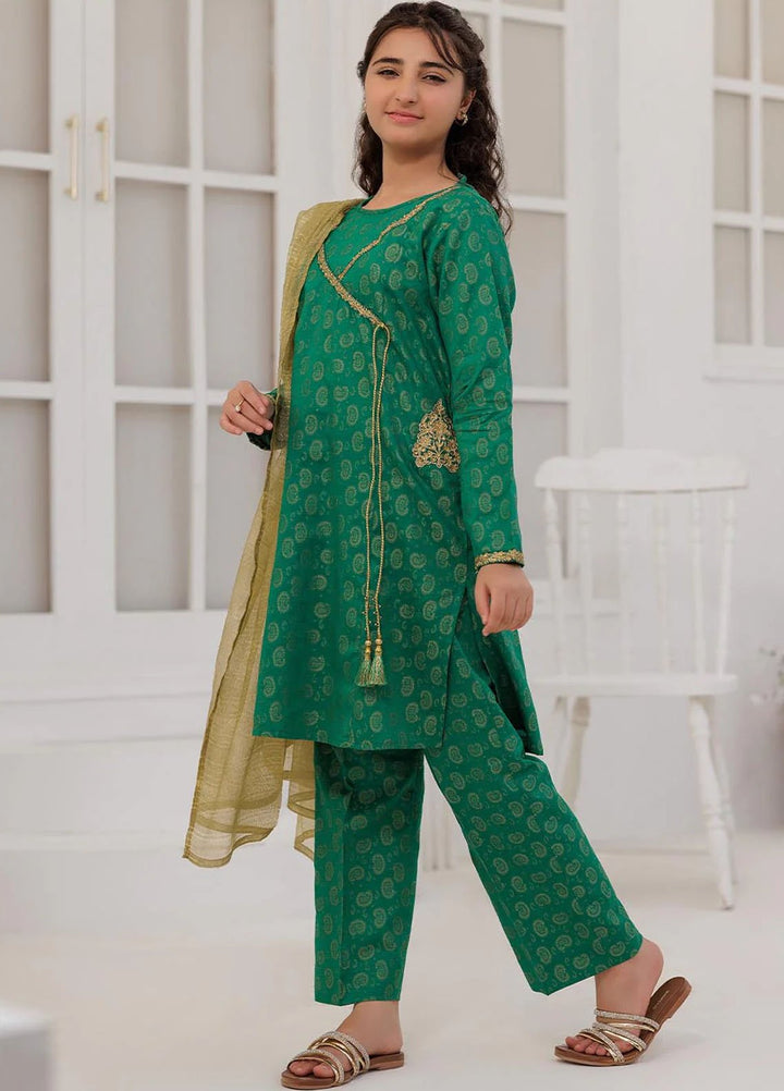 Senorita Pret Embroidered Cotton Jacquard 3 Piece Suit GBD-03057