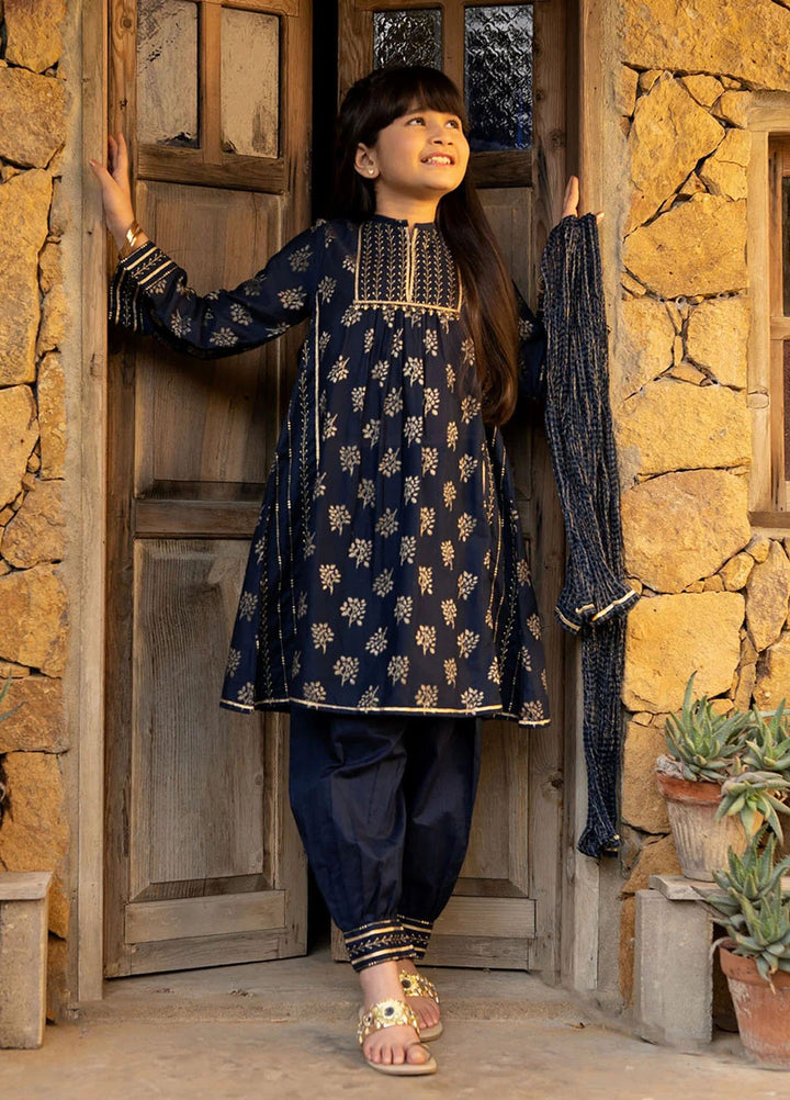 Senorita Pret Printed Cotton Jacquard 3 Piece Suit KBD-03048