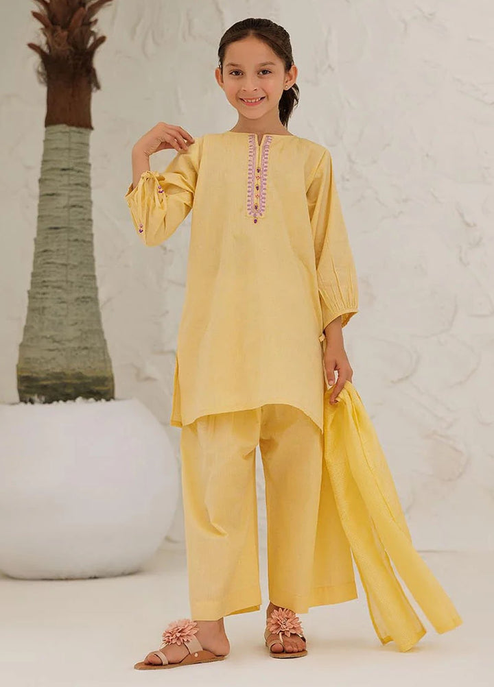 Senorita Pret Printed Cotton Self Jacquard 3 Piece Suit KAD-03028