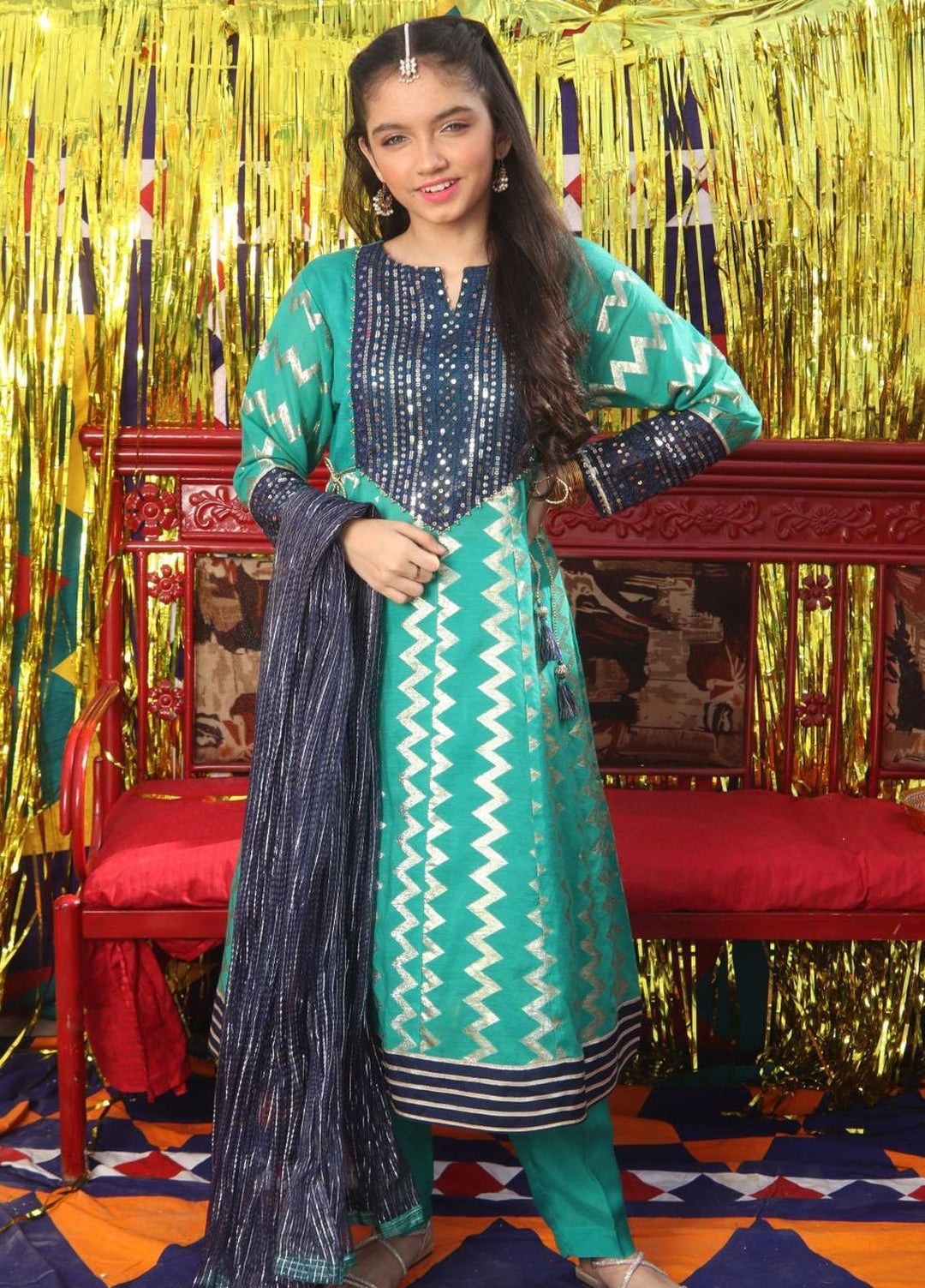 Senorita Dobby Fancy Pret Girls 3 Piece -  GDD-01829