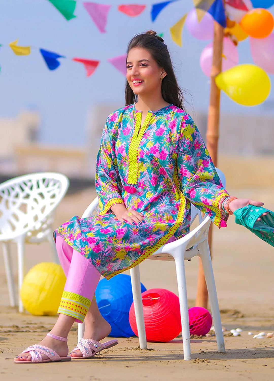 Senorita Cotton Printed 3 Piece for Girls -  GAD-01968-PNK/MCL