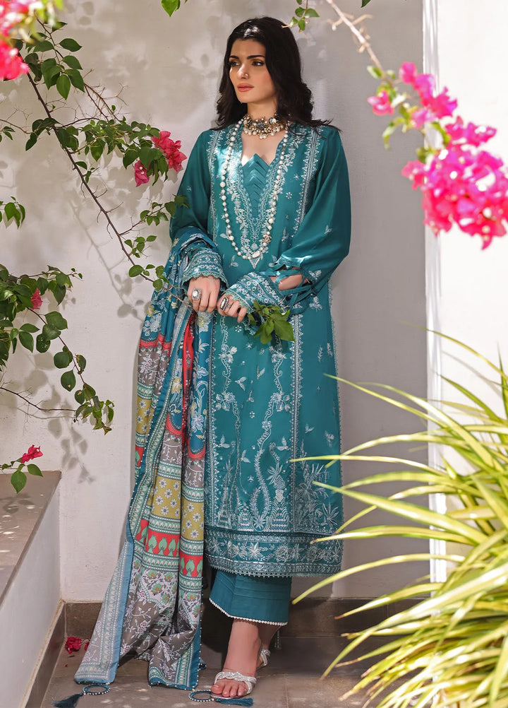 Sera By Sahane Embroidered Lawn Suits Unstitched 3 Piece SNE24SR CT-11007 Salvia - Summer Collection