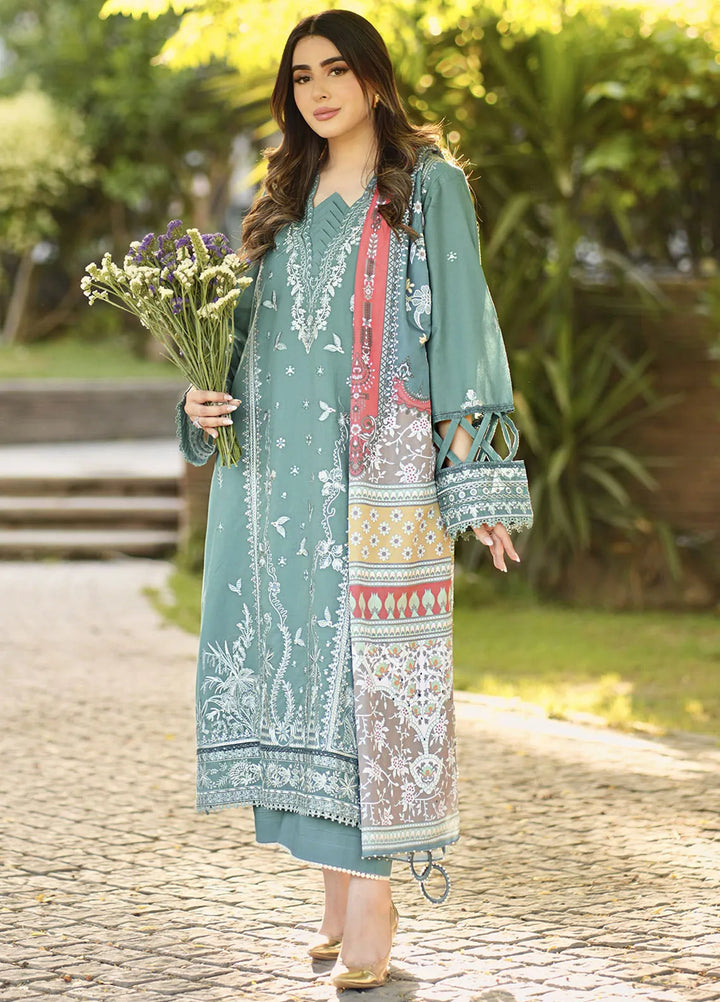 Sera By Sahane Embroidered Lawn Suits Unstitched 3 Piece SNE24SR CT-11007 Salvia - Summer Collection