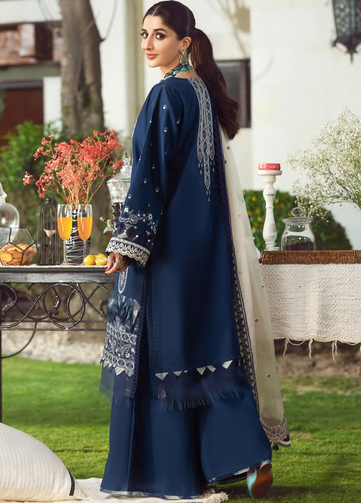 Seran Embroidered Lawn Suit Unstitched 3 Piece SRN22E 09 Royal Affair - Luxury Collection