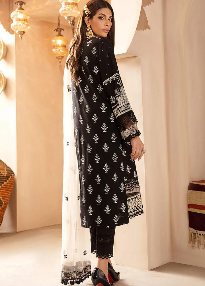 Seran Embroidered Lawn Suits Unstitched 3 Piece SRN21SE 01 Midnight Euphoria - Summer Collection