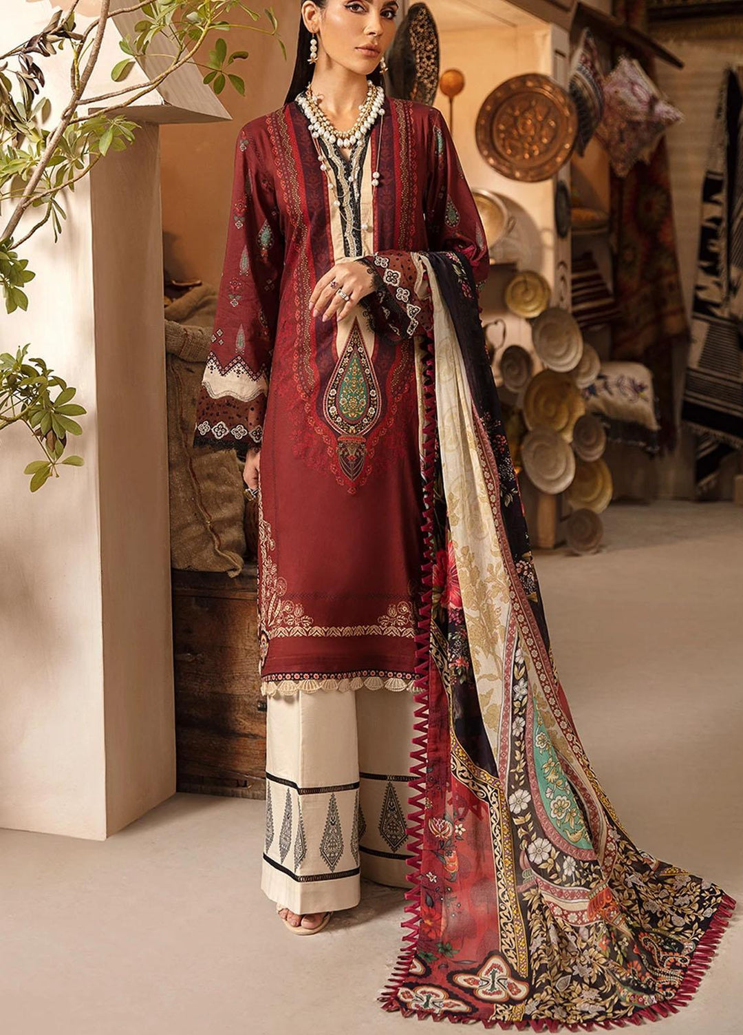 Seran Embroidered Lawn Suits Unstitched 3 Piece SRN21SE 07 Regal Rendezvous - Summer Collection