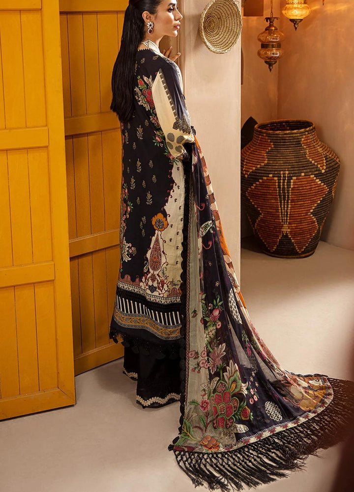 Seran Embroidered Lawn Suits Unstitched 3 Piece SRN21SE 08 Royal Bliss - Summer Collection