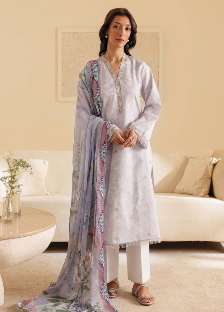 Seran Embroidered Lawn Suits Unstitched 3 Piece D-06 Elanah - Summer Collection