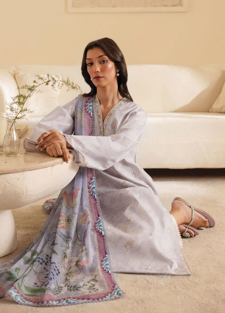 Seran Embroidered Lawn Suits Unstitched 3 Piece D-06 Elanah - Summer Collection
