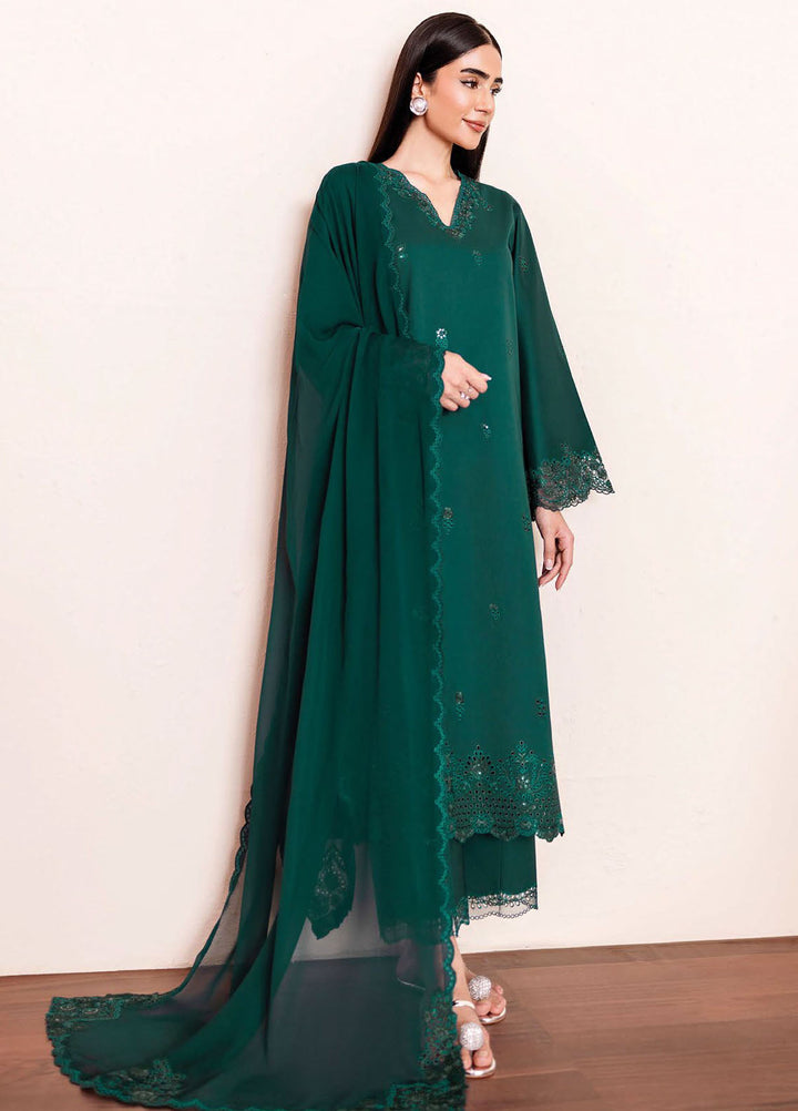 Seran Embroidered Lawn Suits Unstitched 3 Piece SN25ULL D-01 Elvyn - Summer Collection