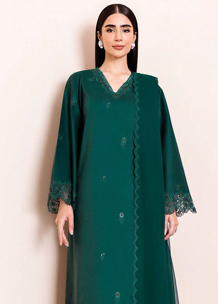 Seran Embroidered Lawn Suits Unstitched 3 Piece SN25ULL D-01 Elvyn - Summer Collection