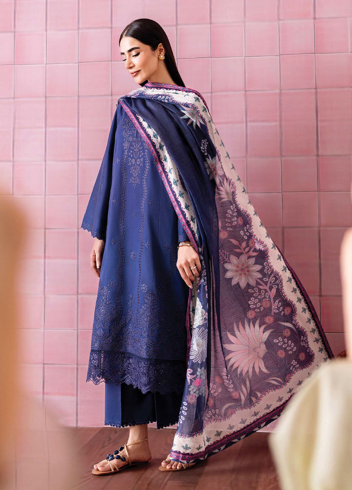 Seran Embroidered Lawn Suits Unstitched 3 Piece SN25ULL D-11 Saphie - Summer Collection