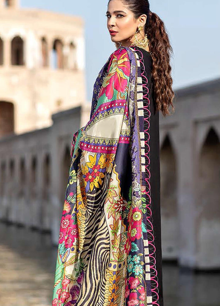 Seran Embroidered Lawn Suits Unstitched 3 Piece SRN21L 01-Mystic Dream - Luxury Collection