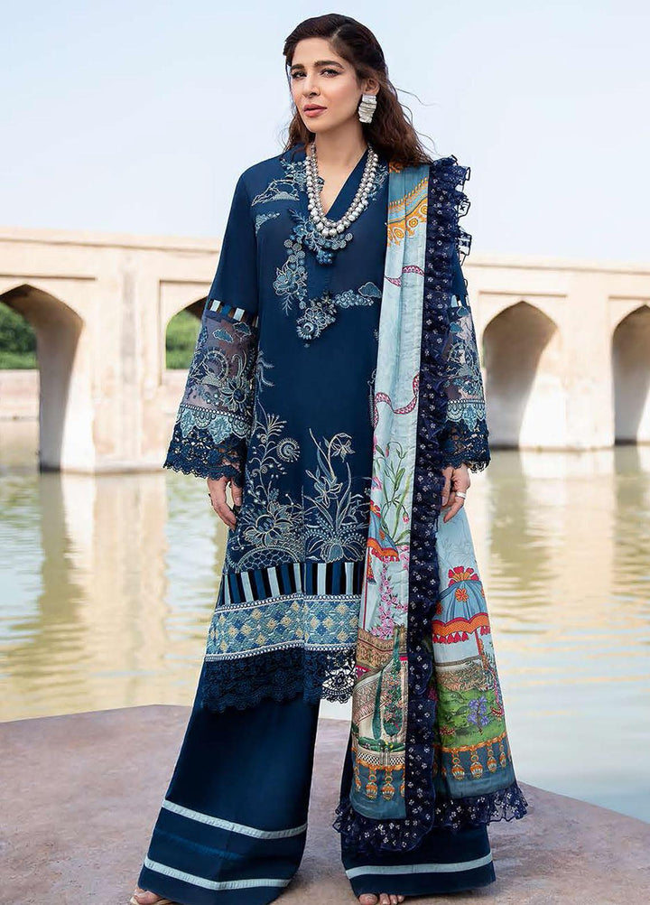 Seran Embroidered Lawn Suits Unstitched 3 Piece SRN21L 03-Summer Breeze - Luxury Collection