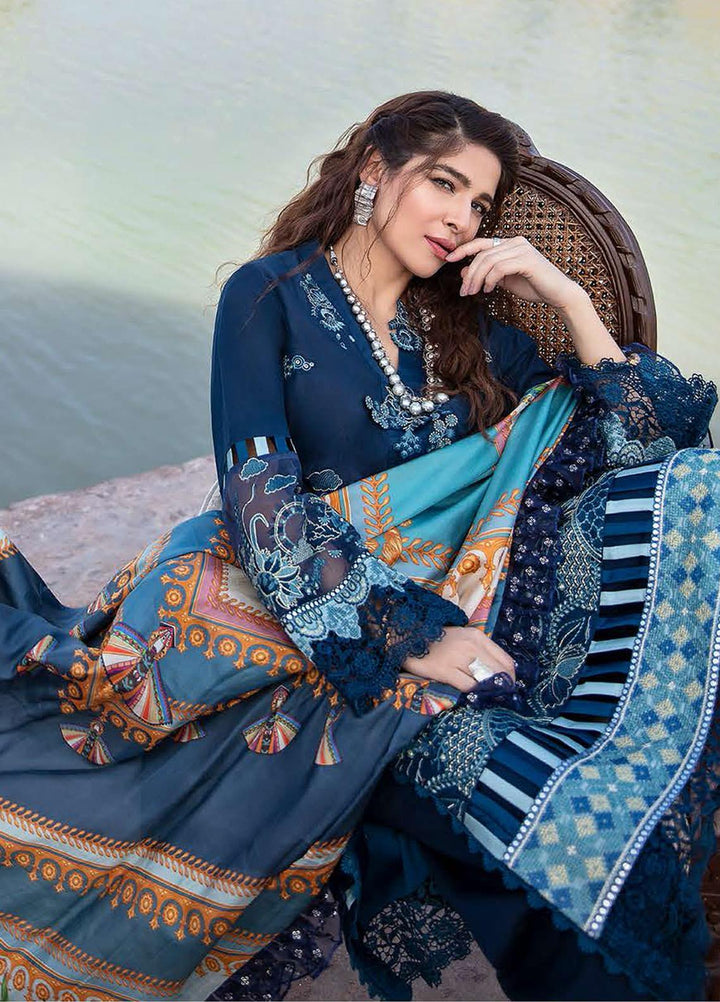 Seran Embroidered Lawn Suits Unstitched 3 Piece SRN21L 03-Summer Breeze - Luxury Collection