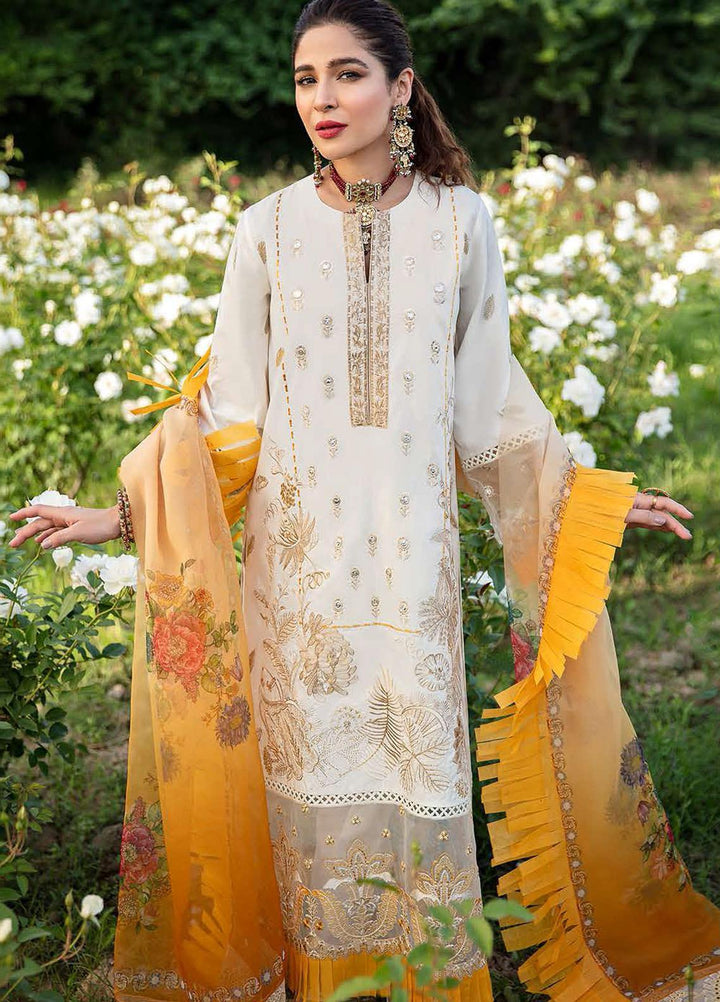 Seran Embroidered Lawn Suits Unstitched 3 Piece SRN21L 06-Vintage Reverie - Luxury Collection