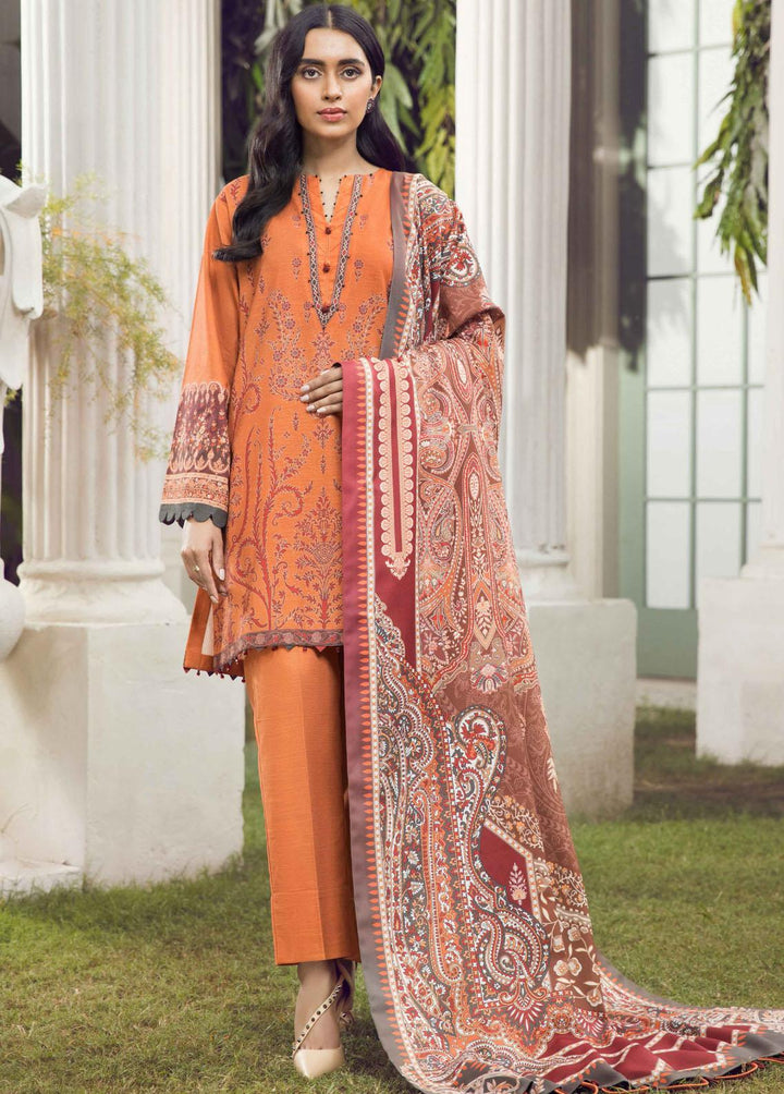 Winter Blossoms By Seran Embroidered Khaddar Suits Unstitched 3 Piece SRN22WB 10 Tulip - Winter Collection