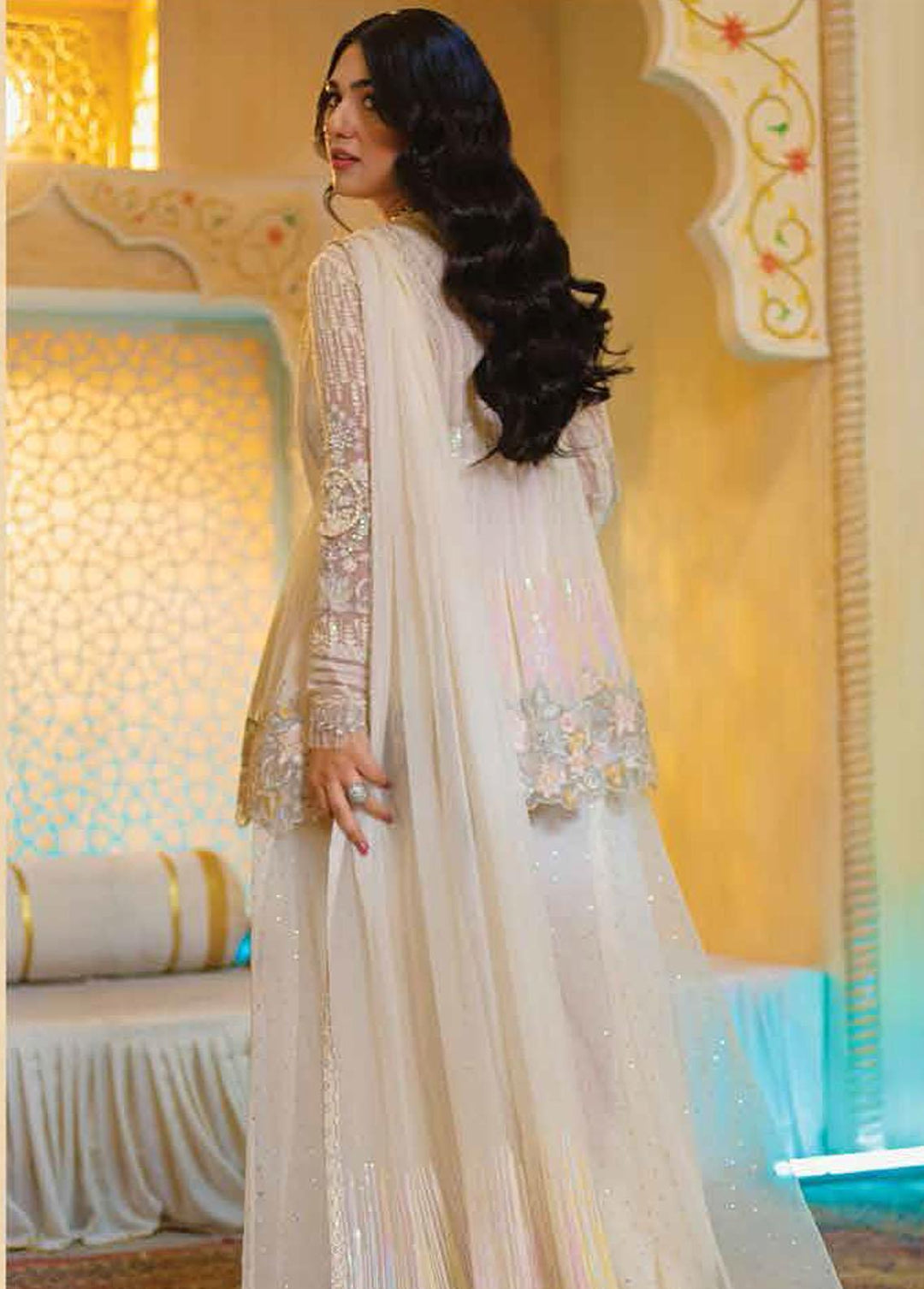 Serene Premium Embroidered Chiffon Suits Unstitched 3 Piece S-1044 Swan Dale - Luxury Collection