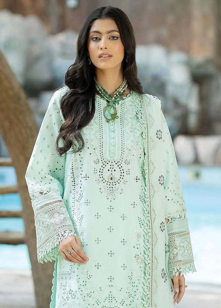 Serene Premium Embroidered Lawn Suit Unstitched 3 Piece SL-65 Aarzoo - Summer Collection