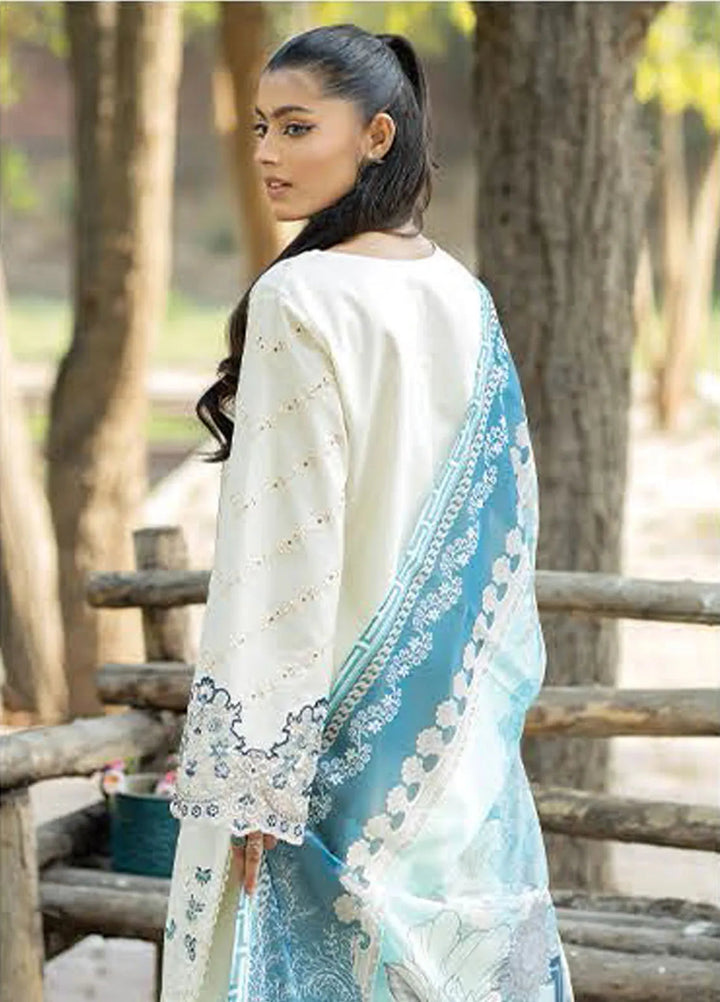 Serene Premium Embroidered Lawn Suit Unstitched 3 Piece SL-69 Nigaar - Summer Collection
