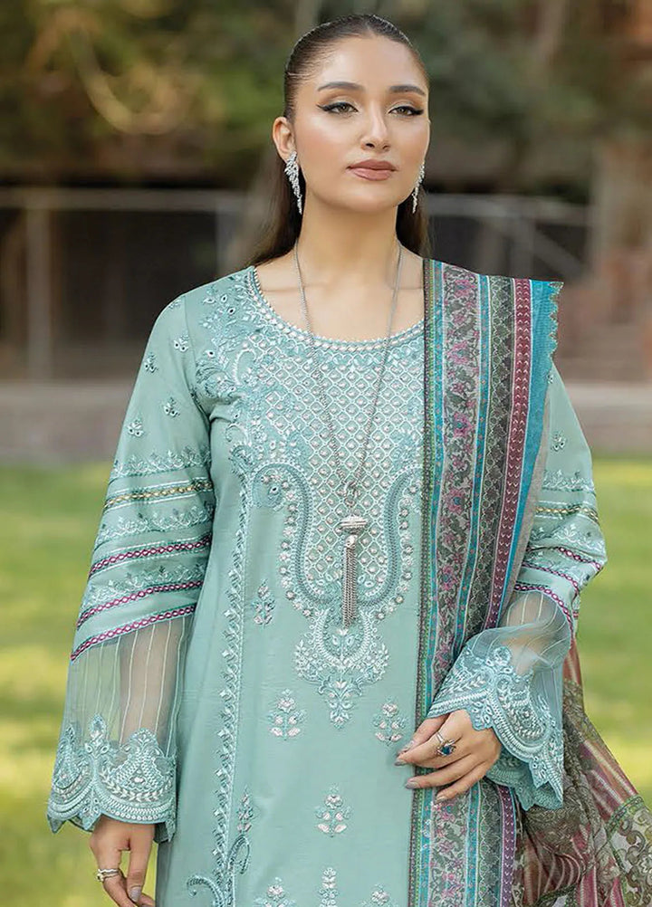 Serene Premium Embroidered Lawn Suit Unstitched 3 Piece SL-73 Zaib - Summer Collection