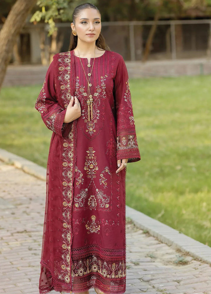 Serene Premium Embroidered Lawn Suit Unstitched 3 Piece SL-74 Firdous - Summer Collection