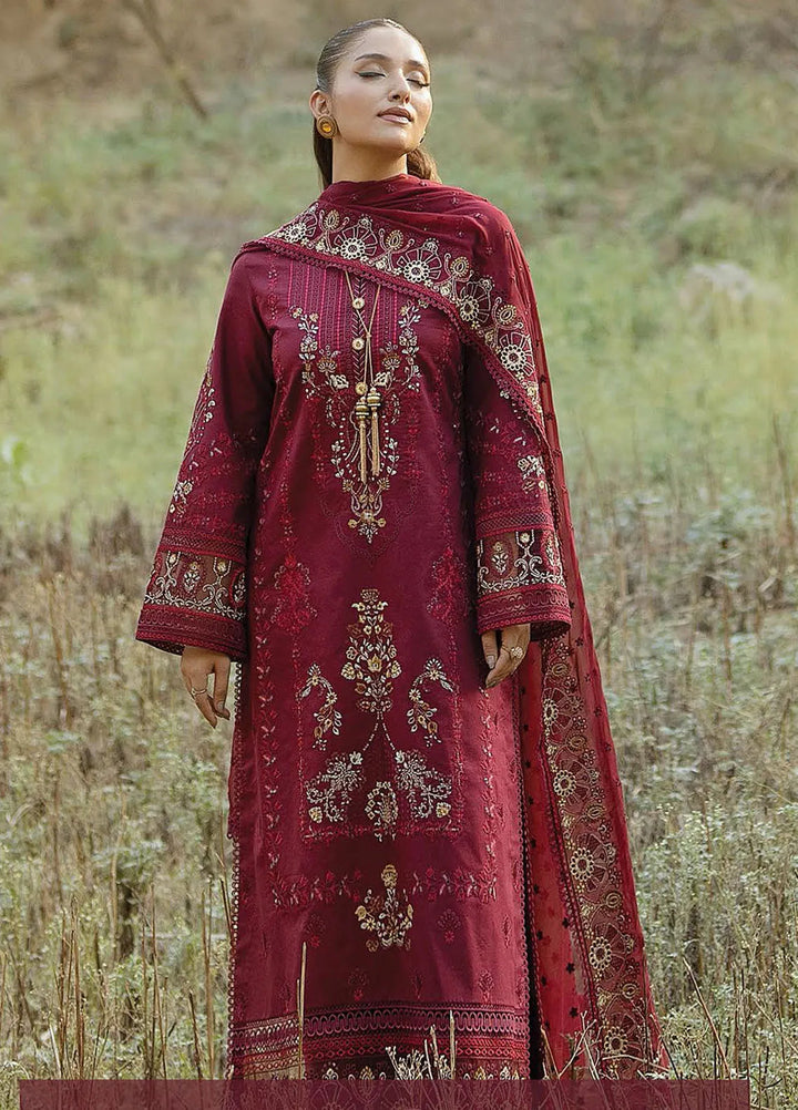Serene Premium Embroidered Lawn Suit Unstitched 3 Piece SL-74 Firdous - Summer Collection