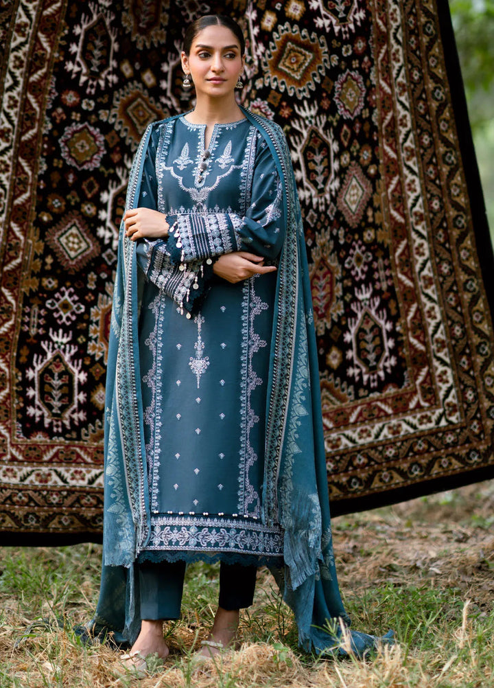 Serenity by Florent Embroidered Khaddar Suit Unstitched 3 Piece FL-01 A - Winter Collection