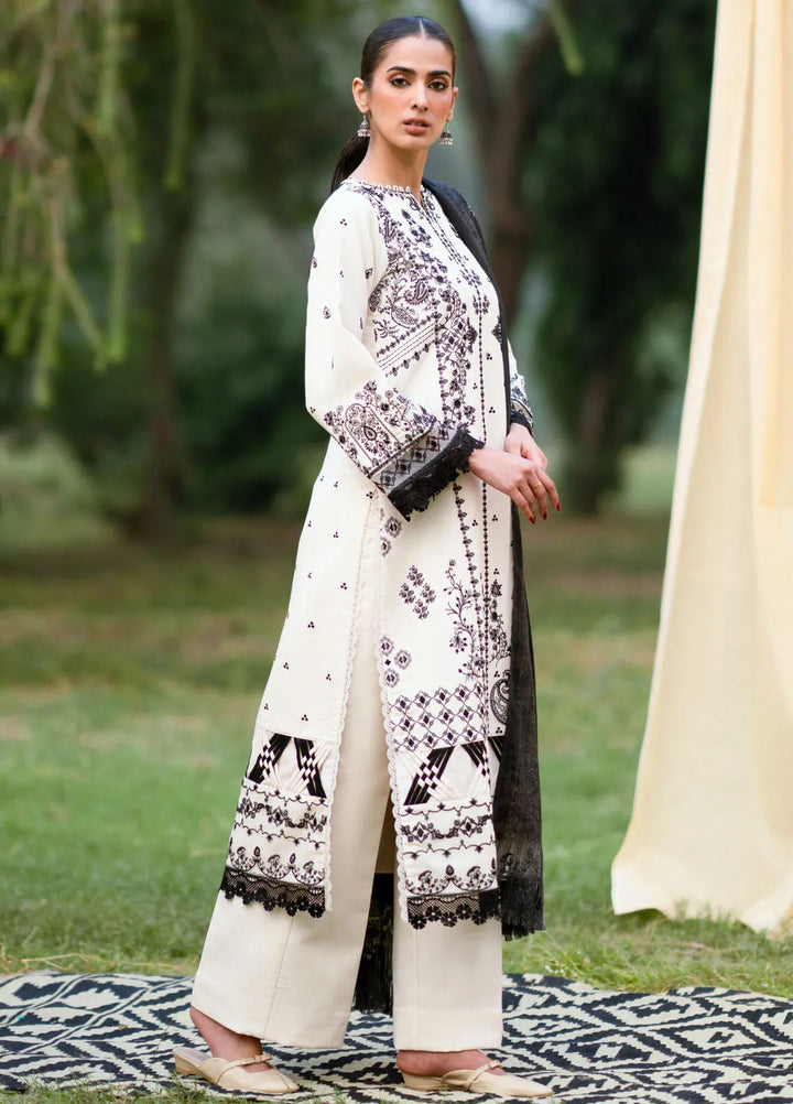 Serenity by Florent Embroidered Khaddar Suit Unstitched 3 Piece FL-05 B - Winter Collection