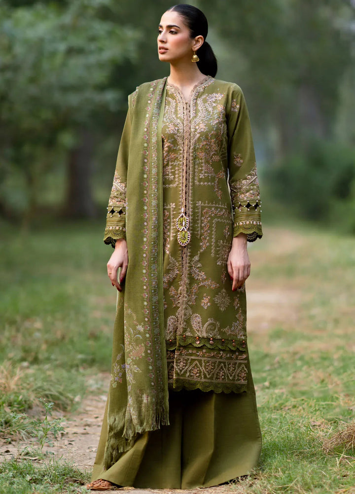 Serenity by Florent Embroidered Khaddar Suit Unstitched 3 Piece FL-06 A - Winter Collection