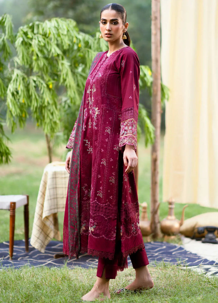 Serenity by Florent Embroidered Khaddar Suit Unstitched 3 Piece FL-07 A - Winter Collection