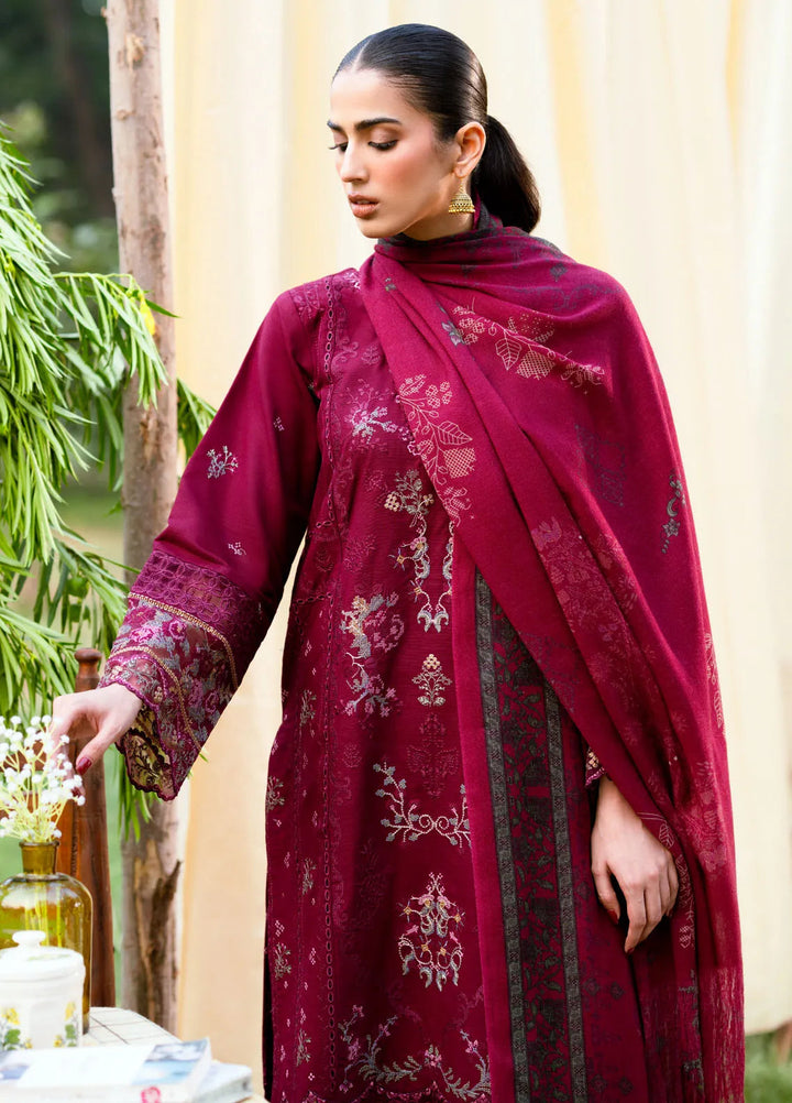 Serenity by Florent Embroidered Khaddar Suit Unstitched 3 Piece FL-07 A - Winter Collection