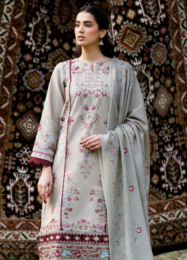 Serenity by Florent Embroidered Khaddar Suit Unstitched 3 Piece FL-08 A - Winter Collection