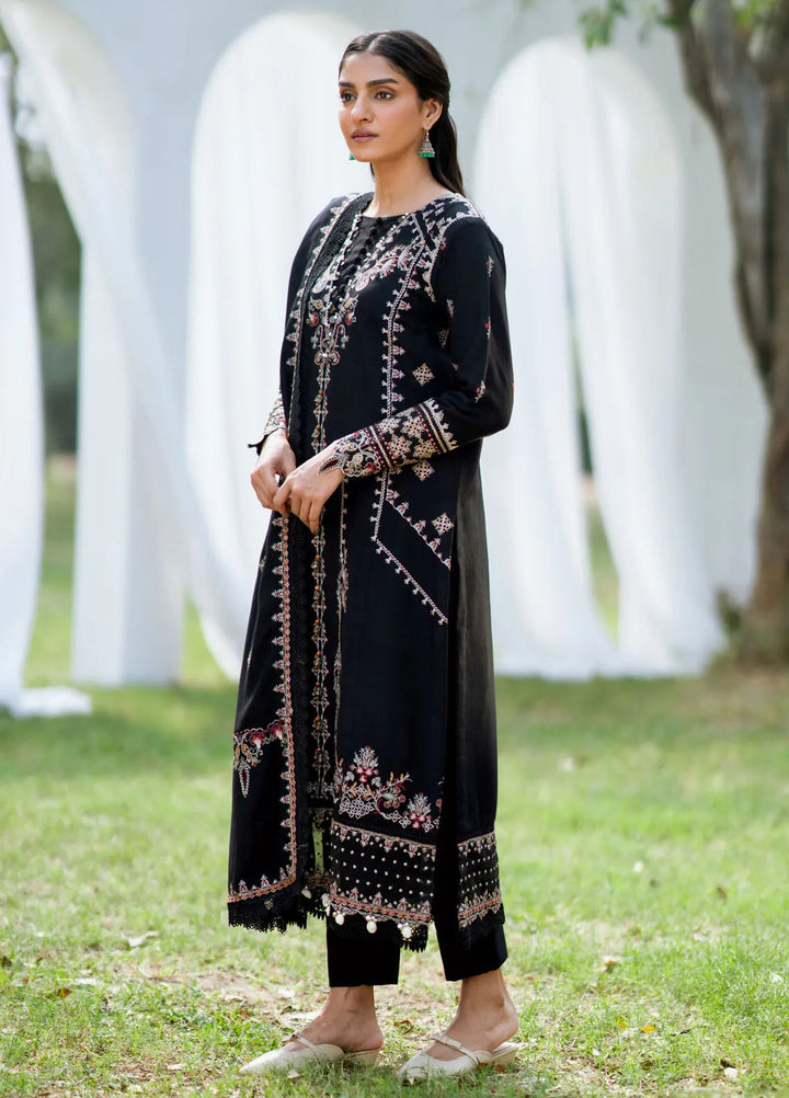 Serenity by Florent Embroidered Leather Peach Suit Unstitched 3 Piece FL-02 A - Winter Collection