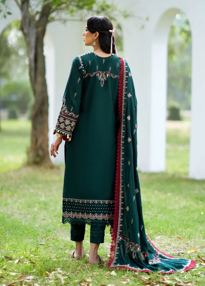 Serenity by Florent Embroidered Leather Peach Suit Unstitched 3 Piece FL-02 B - Winter Collection