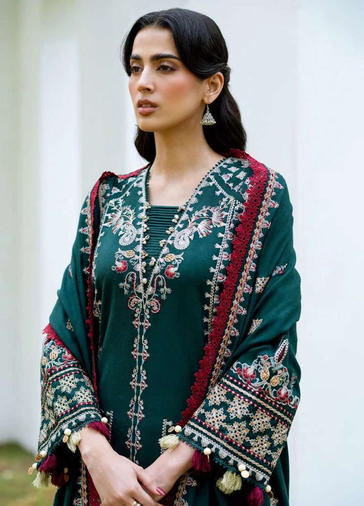 Serenity by Florent Embroidered Leather Peach Suit Unstitched 3 Piece FL-02 B - Winter Collection