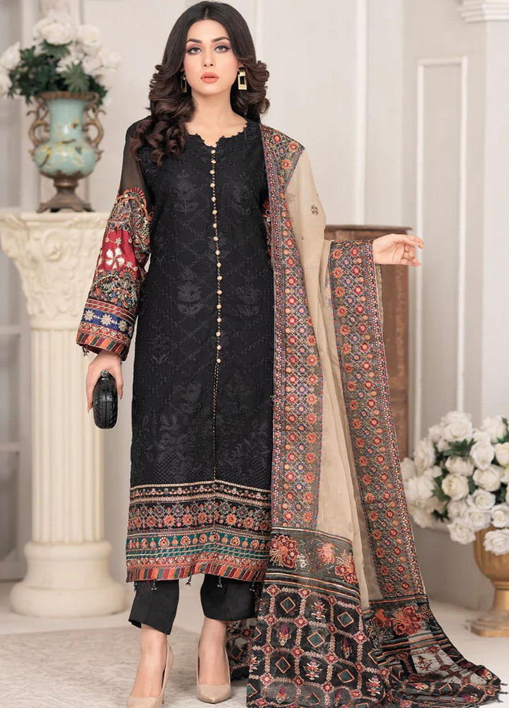 Shaadi Biyaah By Insiya Embroidered Chiffon Suits Unstitched 3 Piece INS23SB-S2 D1 - Wedding Collection