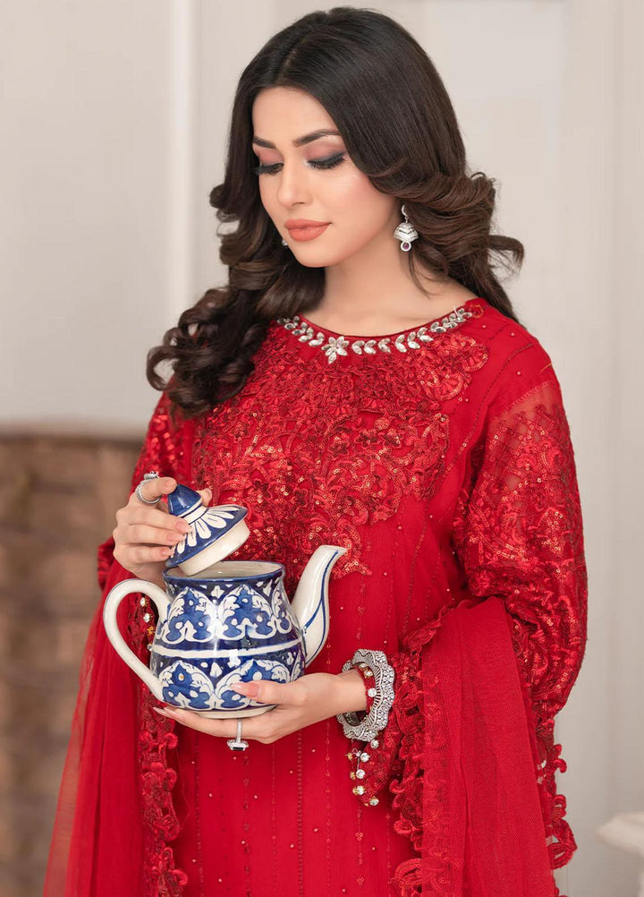 Shaadi Biyaah By Insiya Embroidered Chiffon Suits Unstitched 3 Piece INS23SB-S2 D3 - Wedding Collection